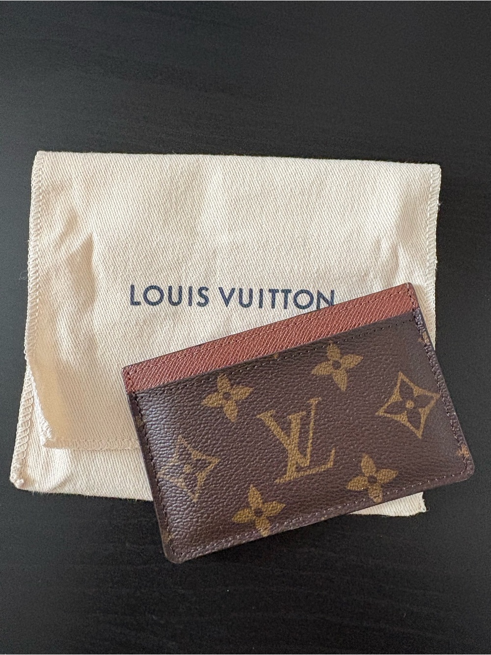 100% Authentic Louis Vuitton Monogram Canvas Card Holder